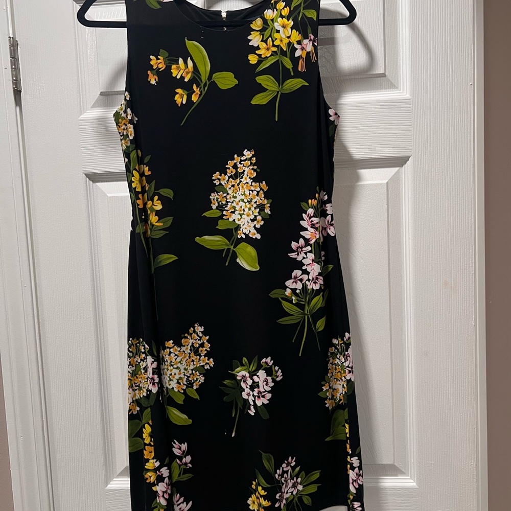 Floral Black Dress
